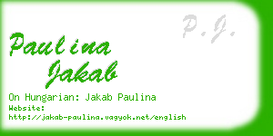 paulina jakab business card